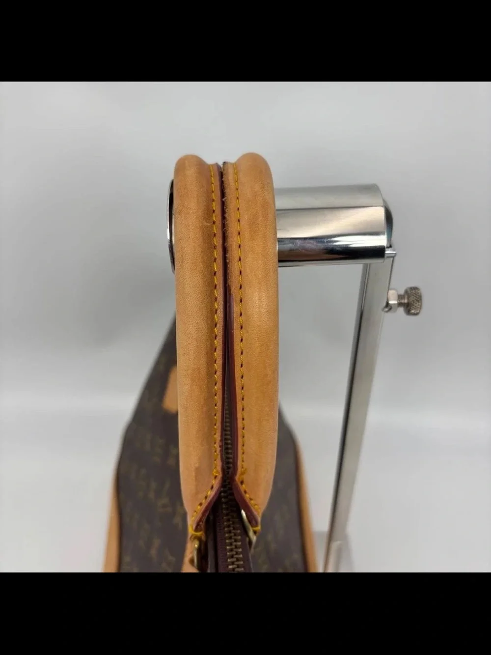 Louis Vuitton Monogram Alma Handbag - Brown with Tan Trim